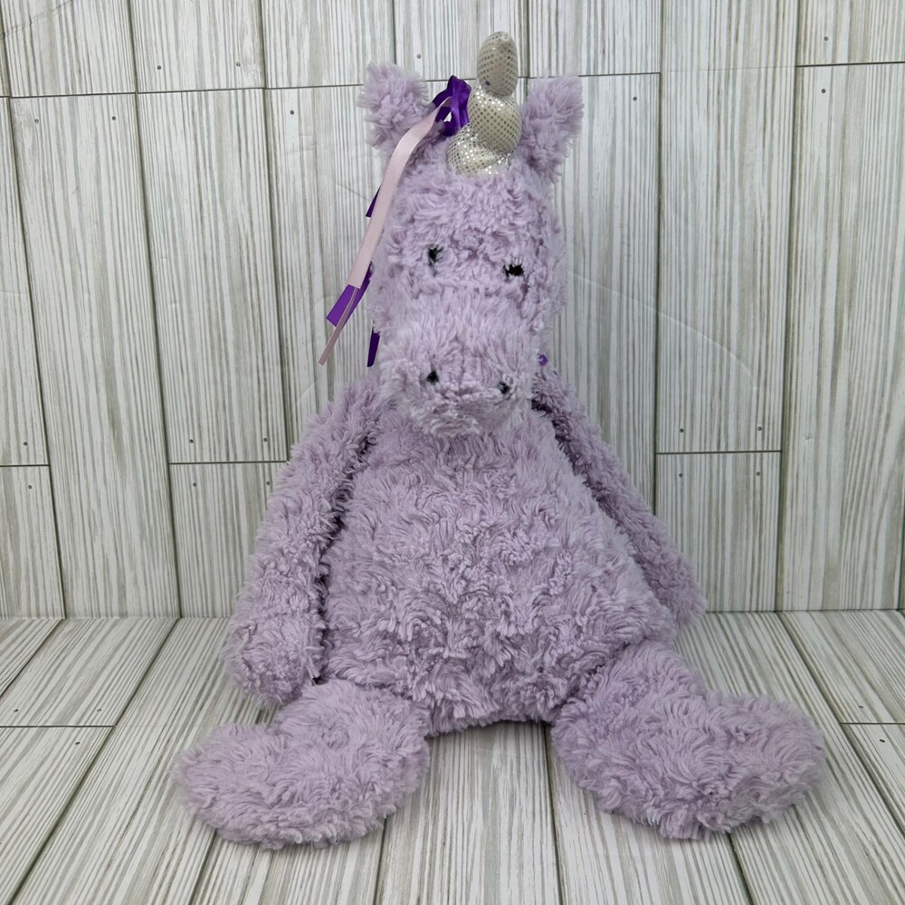 Jellycat 14” Charmed Sophia Unicorn Purple Plush Toy Rare Stuffed Animal Ribbon